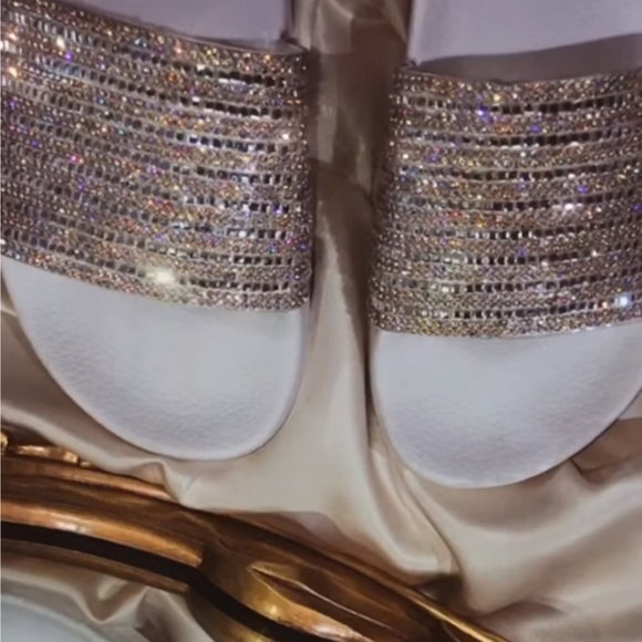 Last Size 10 🖤💎White Silver Crystals Embellished - Picture 6 of 8